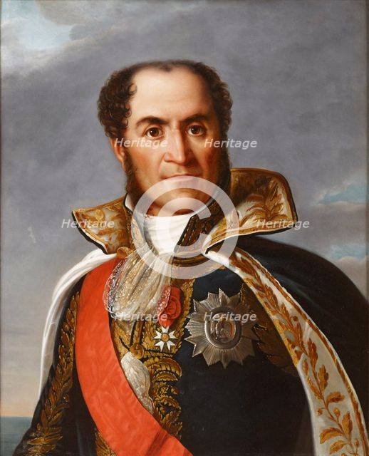 Portrait of Count Guillaume Marie-Anne Brune (1763-1815), Marshal of the Empire, 1834. Creator: Benoist, Marie-Guillemine (1768-1826).