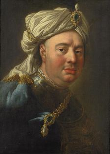 Portrait of Count Gustav Adolf von Gotter in a Turban, 1730. Creator: Mijtens (Meytens), Martin van, the Younger (1695-1770)