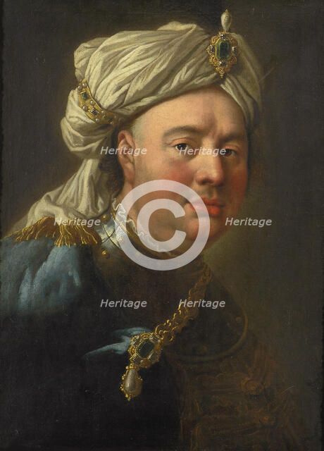 Portrait of Count Gustav Adolf von Gotter in a Turban, 1730. Creator: Mijtens (Meytens), Martin van, the Younger (1695-1770).