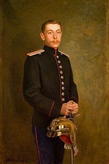 Portrait of Count D. A. Sheremetev, Cornet of the Chevalier Guards, 1909. Creator: Victor Schtember