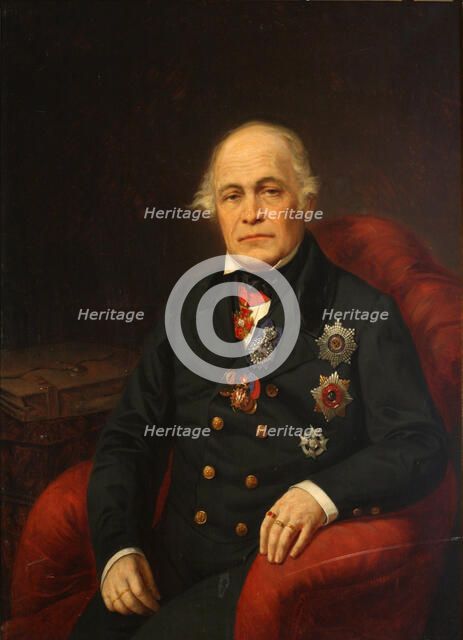 Portrait of Count Dmitry Nikolayevich Bludov (1785-1864), Mid of the 19th cen.. Artist: Anonymous  