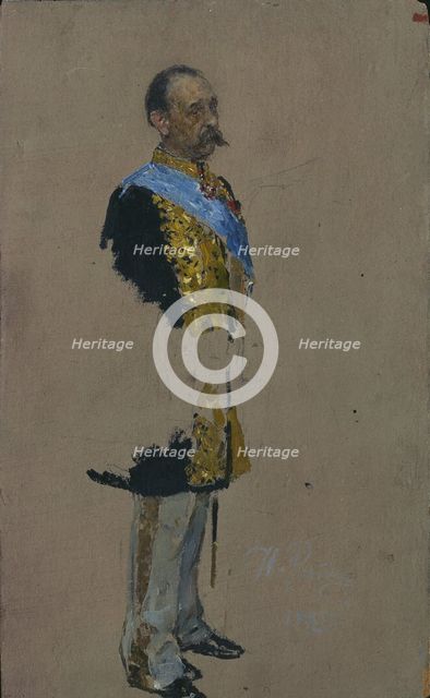 Portrait of Count Dmitry Andreyevich Tolstoy (1823-1889), 1885. Artist: Repin, Ilya Yefimovich (1844-1930)