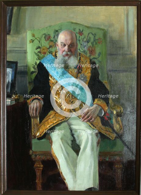Portrait of Count Dmitri Martynovich Solski (1833-1910), 1908. Artist: Kustodiev, Boris Michaylovich (1878-1927)