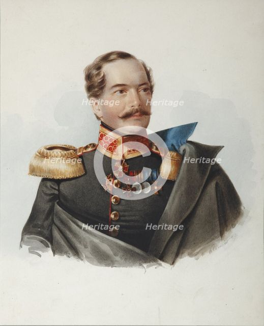 Portrait of Count Dmitri Alexeevich Shcherbatov (1818-1881), 1849. Artist: Klünder, Alexander Ivanovich (1802-1875)
