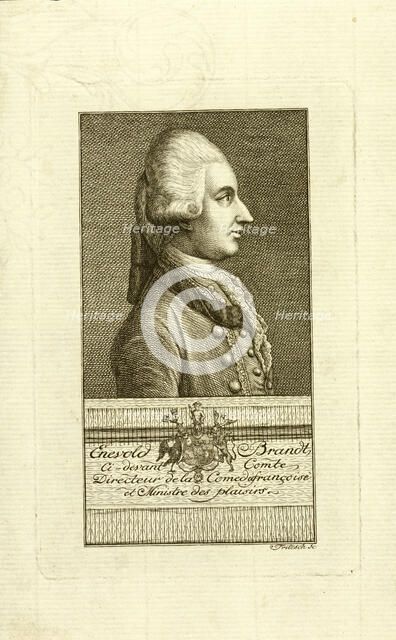 Portrait of Count Enevold Brandt (1738-1772), 1773. Creator: Fritzsch, Christian Friedrich (ca. 1719-before 1774).