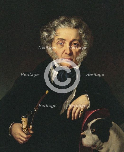 Portrait of Count Fyodor Ivanovich Tolstoy (1782-1846), known as the "American", 1846. Creator: Reichel, Karl (1788-1857).