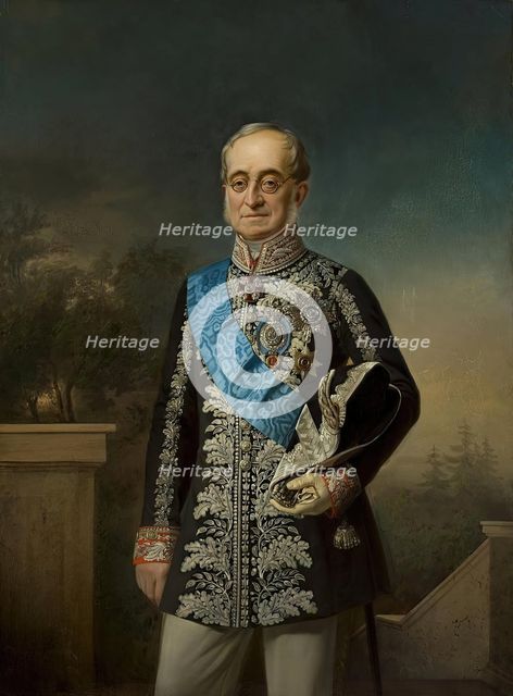 Portrait of Count Karl Nesselrode, 1869. Creator: Georg von Bothmann.