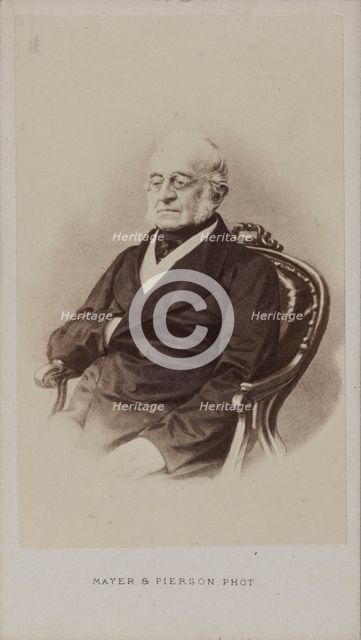 Portrait of Count Karl Robert Nesselrode (1780-1862), ca 1860. Creator: Photo studio Mayer & Pierson.