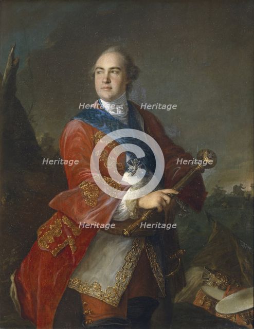 Portrait of Count Kirill Razumovsky (1728-1803), the last Hetman of Ukraine, 1758. Artist: Tocqué, Louis (1696-1772)
