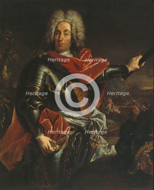 Portrait of Count Johann Matthias von der Schulenburg (1661-1747), 1737-1742. Creator: Guardi, Francesco (1712-1793).