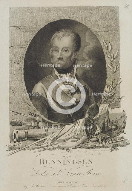 Portrait of Count Levin (Leonty) August Theophil von Bennigsen (1745-1826), 1807. Artist: Vendramini, Francesco (1780-1856)