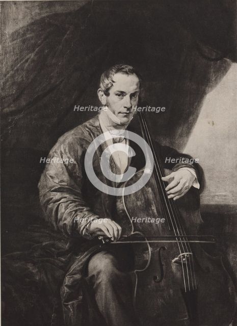 Portrait of Count Matvey Yuryevich Vilyegorsky (1794-1866) with Cello (nach K, Briullow), 1904.
