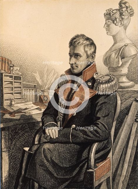 Portrait of Count Mikhail Vorontsov (1782-1856), 1820s. Artist: Hampeln, Carl, von (1794-after 1880)