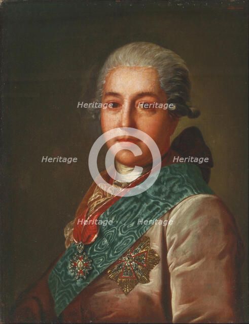 Portrait of Count Mikhail Mikhaylovich Golitsyn (1731-1806), 1774. Artist: Rokotov, Fyodor Stepanovich (1735-1808)