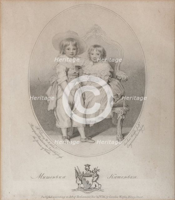 Portrait of Count Mikhail Semyonovich Vorontsov (1782-1856) and Countess Ekaterina Semyonovna Voront Artist: Watson, Caroline (1760-1814)