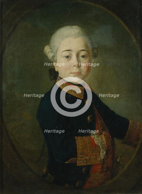Portrait of Count Nikolai Dmitrievich Matyushkin as Child, 1763. Artist: Golovachevsky, Kirill Ivanovich (1735-1823)