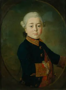 Portrait of Count Nikolai Dmitrievich Matyushkin as Child, 1763. Artist: Golovachevsky, Kirill Ivanovich (1735-1823)