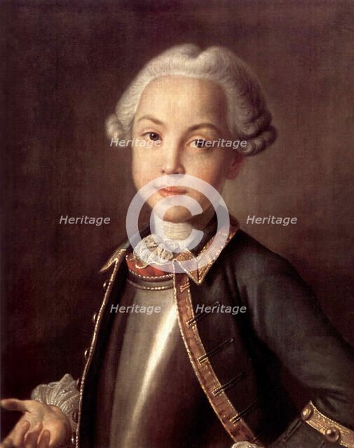 Portrait of Count Nikolai Petrovich Sheremetev as Child, 1750s. Artist: Argunov, Ivan Petrovich (1729-1802)