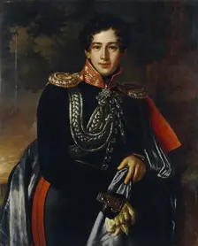 Portrait of Count Nikolai Samoilov, 1825. Creator: Benoît Charles Mitoire