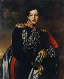 Portrait of Count Nikolai Samoilov, 1825. Creator: Benoît Charles Mitoire