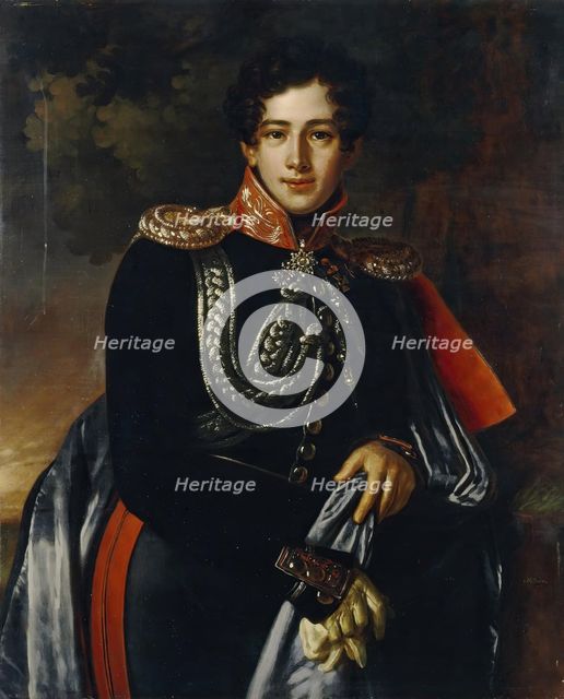 Portrait of Count Nikolai Samoilov, 1825. Creator: Benoît Charles Mitoire.