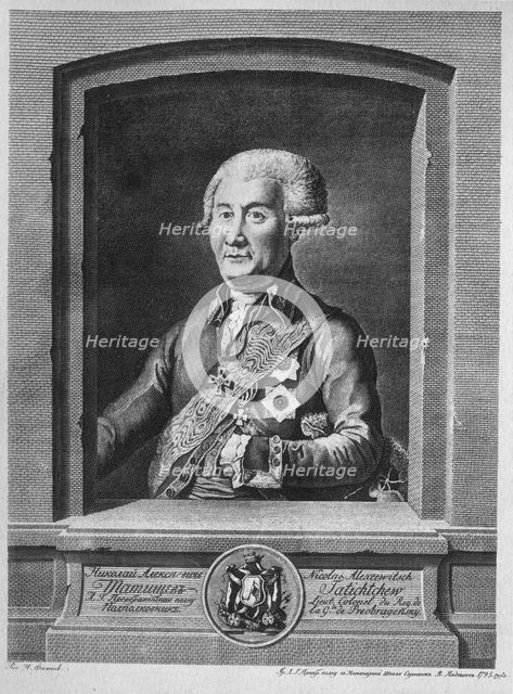 Portrait of Count Nikolay Alexeyevich Tatishchev (1739-1823), 1795. Artist: Pyadyshev, Vasily Petrovich (1758-1835)