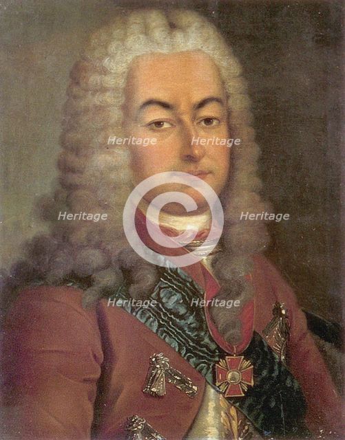 Portrait of Count Semyon Andreyevich Saltykov (1672-1742), 18th century. Artist: Anonymous  