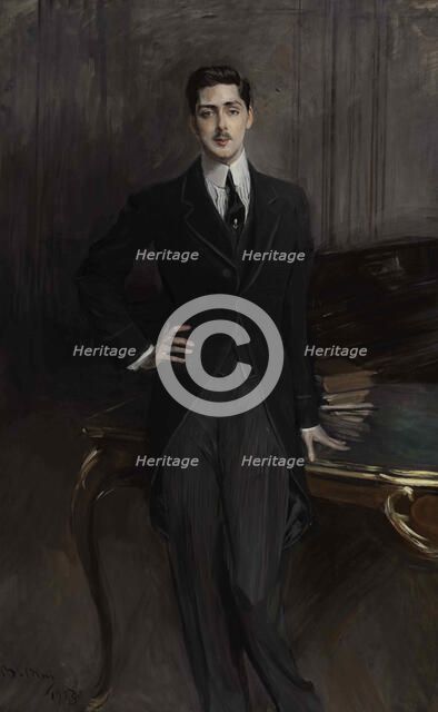 Portrait of Count Sergey Platonovich Zubov (1881-1964), 1913. Creator: Boldini, Giovanni (1842-1931).