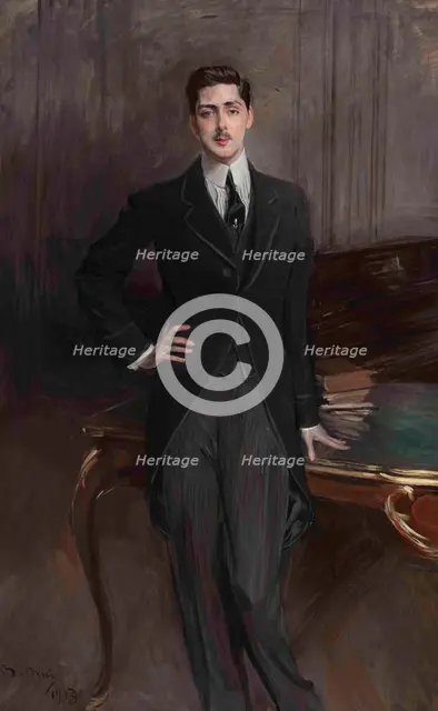 Portrait of Count Sergey Platonovich Zubov (1881-1964), 1913. Creator: Boldini, Giovanni (1842-1931).