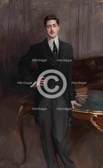 Portrait of Count Sergey Platonovich Zubov (1881-1964), 1913. Creator: Boldini, Giovanni (1842-1931).