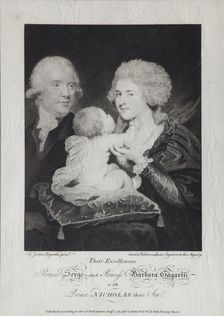 Portrait of Count Sergei Sergeyevich Gagarin (1745-1798) and Countess Varvara Nikolaevna Gagarina (1 Artist: Watson, Caroline (1760-1814)