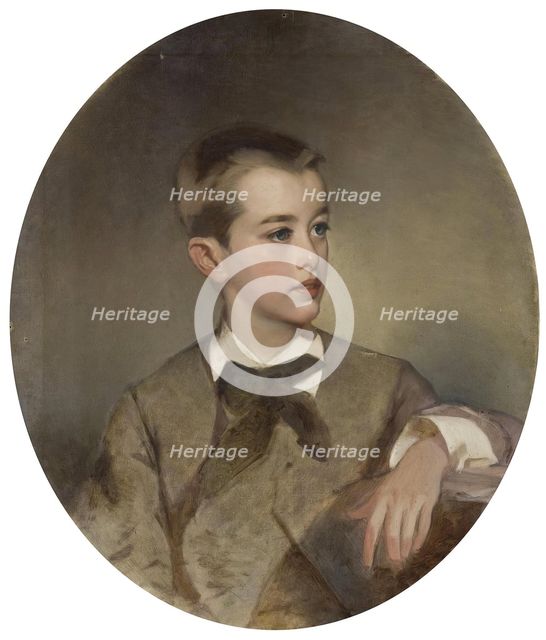 Portrait of Count Pavel Sheremetev as a Child, 1884. Creator: Ivan Makarov.