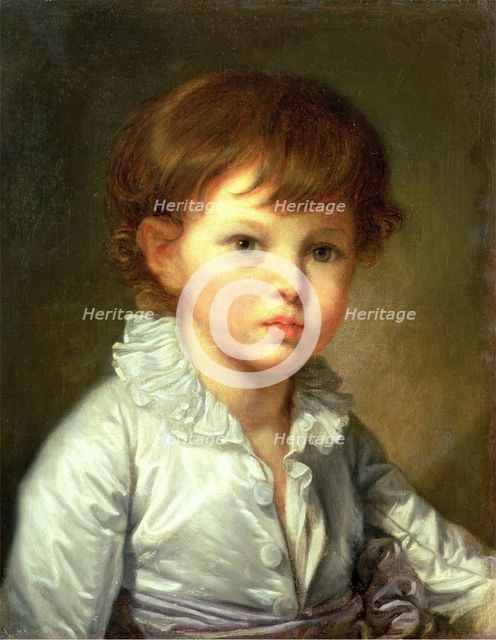 Portrait of Count Pavel Stroganov as A Child, 1778. Creator: Jean-Baptiste Greuze.