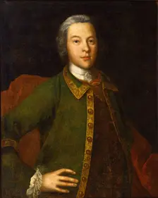 Portrait of Count Petr Panin (1721–1789), 1742. Artist: Vishnyakov, Ivan Yakovlevich (1699-1761)