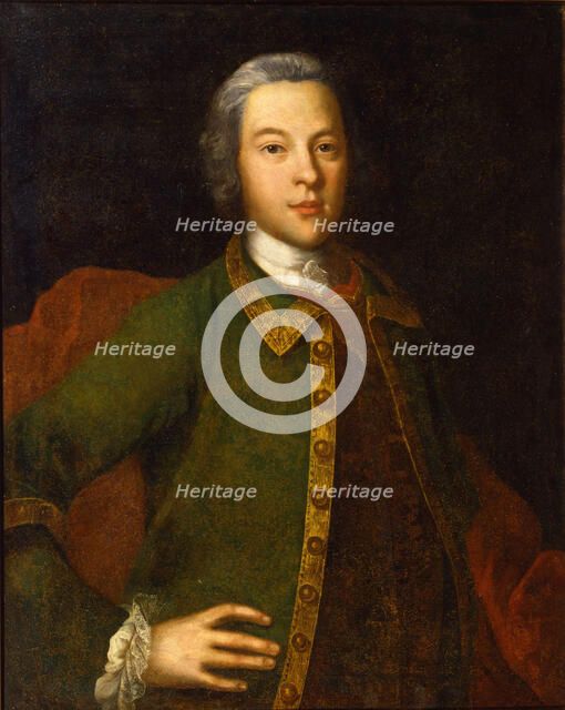 Portrait of Count Petr Panin (1721–1789), 1742. Artist: Vishnyakov, Ivan Yakovlevich (1699-1761)