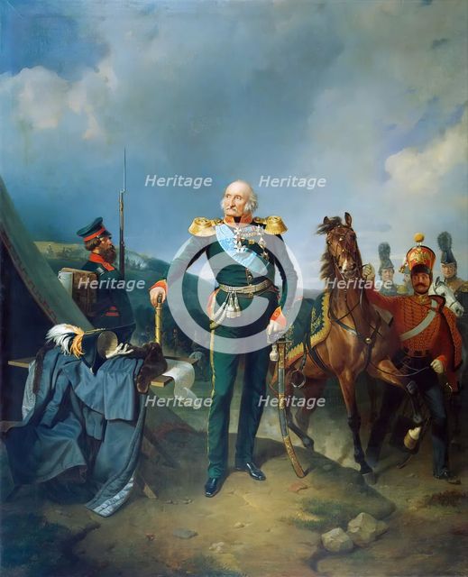 Portrait of Count Piotr Wittgenstein, 1842. Creator: Franz Kruger.