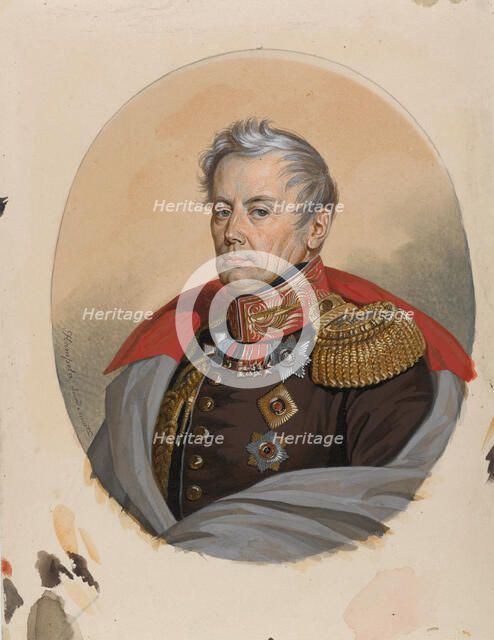 Portrait of Count Pyotr Petrovich Konovnitsyn (1764-1822), Early 1820s. Creator: Hampeln, Carl, von (1794-after 1880).