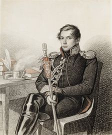 Portrait of Count Pyotr Petrovich Konovnitsyn (1803-1830), 1822-1823. Creator: Hampeln, Carl, von (1794-after 1880)