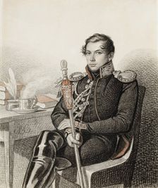 Portrait of Count Pyotr Petrovich Konovnitsyn (1803-1830), 1822-1823. Creator: Hampeln, Carl, von (1794-after 1880)