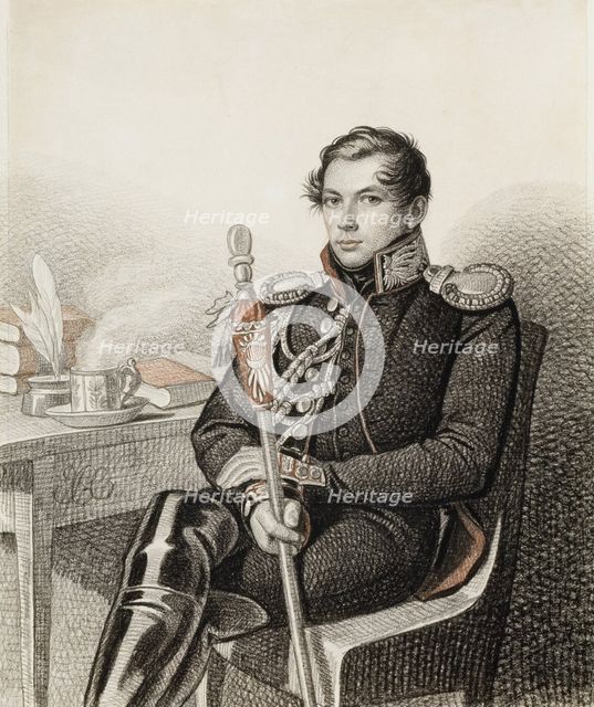 Portrait of Count Pyotr Petrovich Konovnitsyn (1803-1830), 1822-1823. Creator: Hampeln, Carl, von (1794-after 1880).