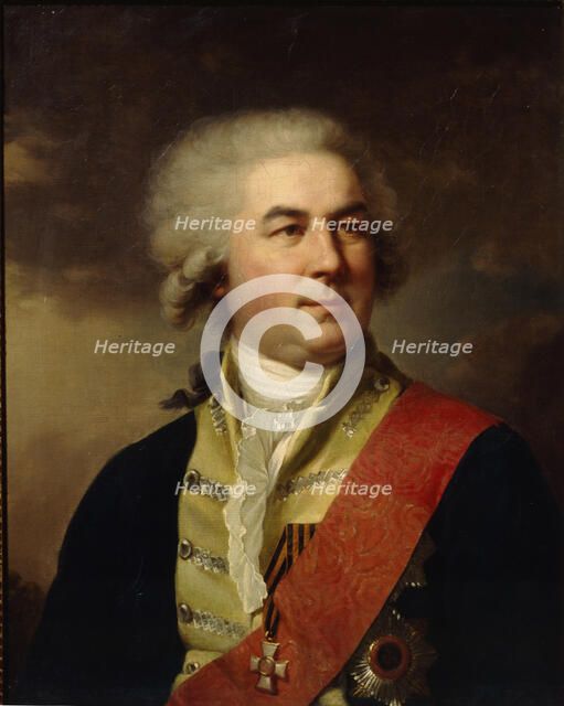 Portrait of Count Pyotr Zavadovsky (1739–1812). Artist: Lampi, Johann-Baptist, the Younger (1775-1837)