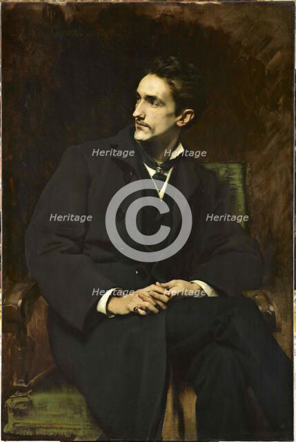 Portrait of Count Robert de Montesquiou, 1879. Creator: Doucet, Henri-Lucien (1856-1895).