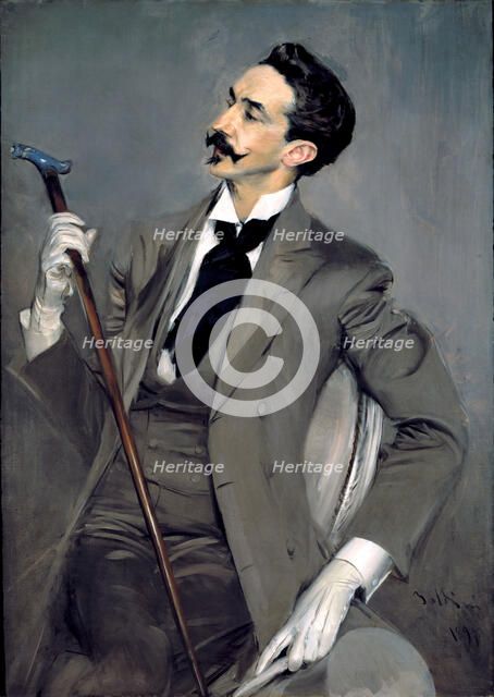 Portrait of Count Robert de Montesquiou. Artist: Boldini, Giovanni (1842-1931)