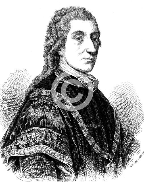 Portrait of Count Wenzel Anton Kaunitz-Rietberg (1711-1794), 1861.