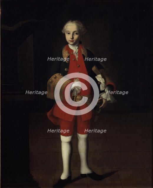 Portrait of Count Wilhelm Georg von Fermor (1749-1828), c. 1750. Artist: Vishnyakov, Ivan Yakovlevich (1699-1761)