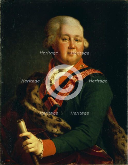Portrait of Count Valentin Platonovich Ivanovich Musin-Pushkin (1735-1804), End 1780s. Artist: Levitsky, Dmitri Grigorievich (1735-1822)