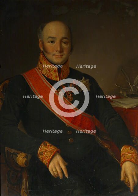 Portrait of Count Vasily Olsufyev (1796-1858), 1830-1840s. Artist: Anonymous  