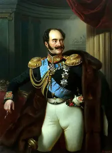 Portrait of Count Vladimir Adlerberg, 1851. Creator: Franz Kruger