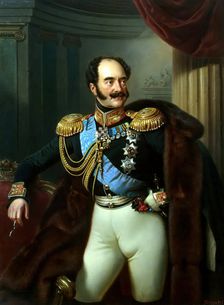 Portrait of Count Vladimir Adlerberg, 1851. Creator: Franz Kruger