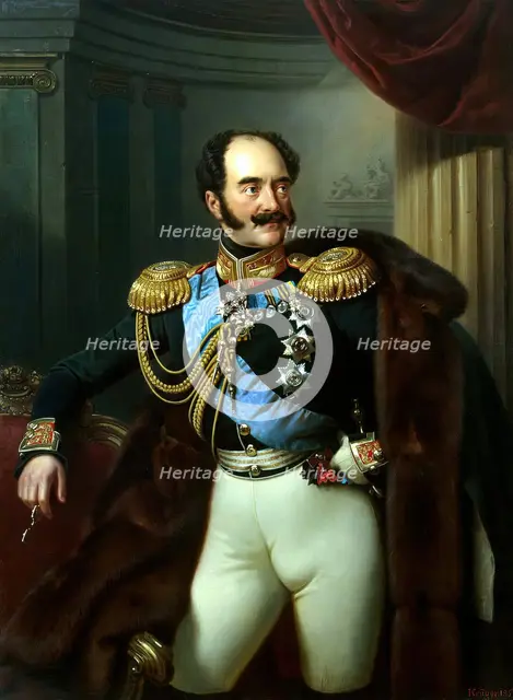 Portrait of Count Vladimir Adlerberg, 1851. Creator: Franz Kruger.